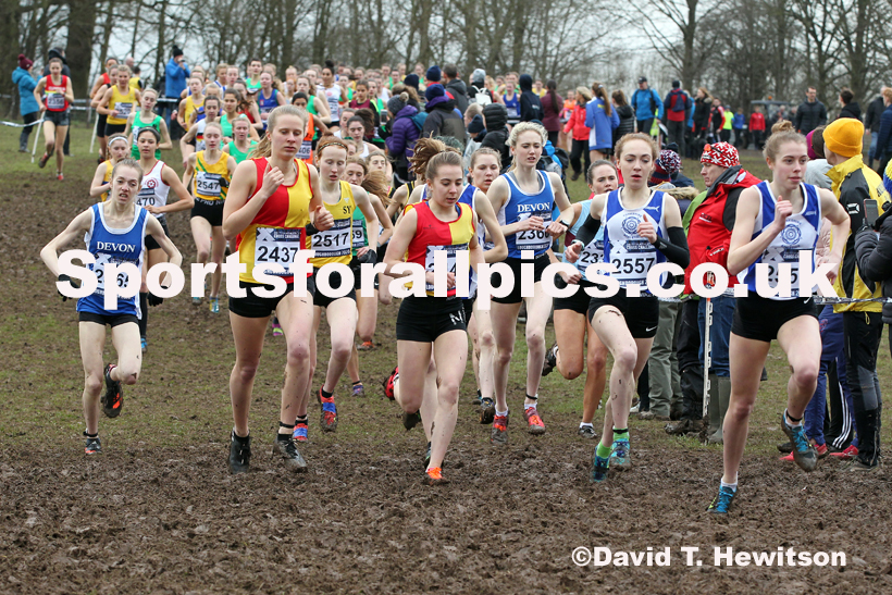 Womens under-20s, 2020 British Athletics Inter Counties Cross Country Champs., Prestwold Hall, Loughborough. Photo: David T. Hewitson/Sports for All Pics